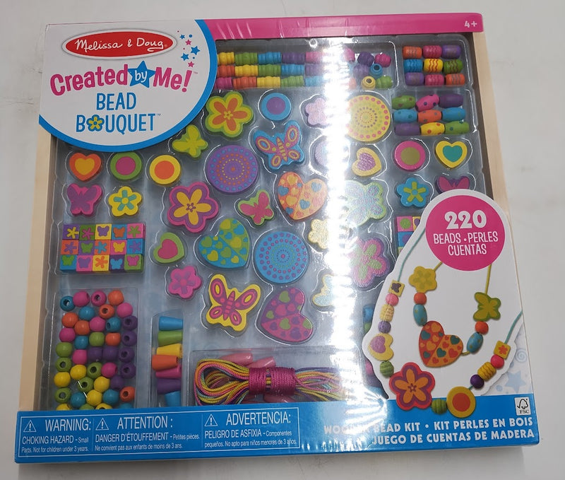 Melissa & Doug Bead Bouquet Deluxe Wooden Bead Set With 220+ Beads