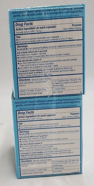 LOT OF 4!! Dulcolax Stool Softener - 25ct EXP 09/2028