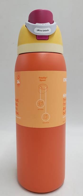 Owala 40oz FreeSip Stainless Steel Water Bottle - Citrus Crush READ DESCRIPTION