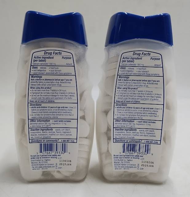 LOT OF 2 Tums Ultra Strength Mint Antacid Chewable Tablets 160ct EXP 01/2029