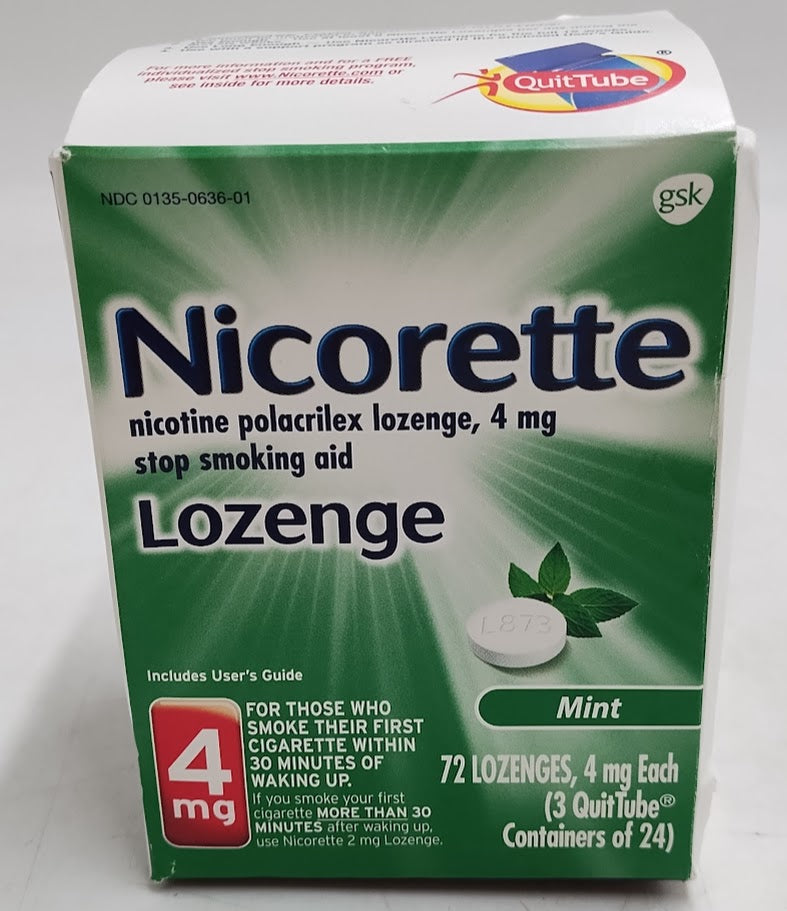 Nicorette 4MG Lozenges - Mint - 72ct EXP: 01/2027 SEE DETAILS
