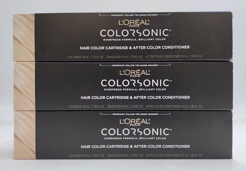 LOT OF 3 L'Oreal Paris Colorsonic Permanent Color Cartridge VeryLightBlondeNat10