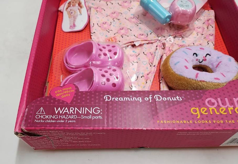 Our Generation Dreaming of Donuts Pink Pajama Set for 18'' Dolls SEE DETAILS