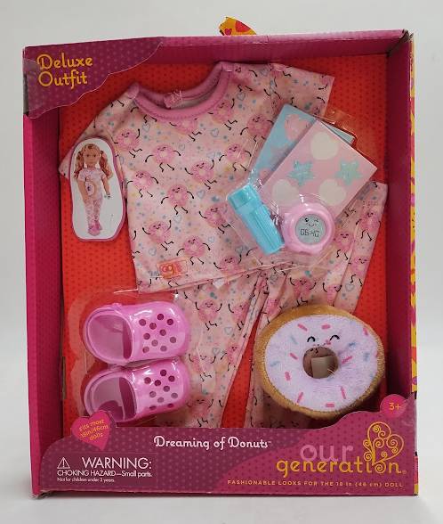 Our Generation Dreaming of Donuts Pink Pajama Set for 18'' Dolls SEE DETAILS