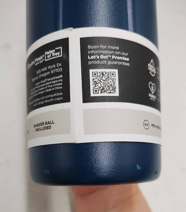 Hydro Flask 24oz Insulated Shaker Bottle - Indigo READ DESCRIPTION