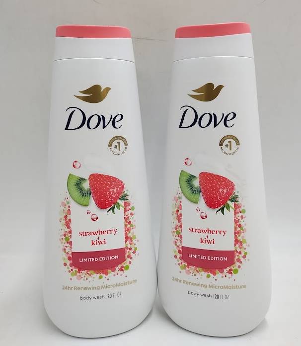 LOT OF 2!! Dove Beauty Limited Edition Body Wash - Strawberry & Kiwi