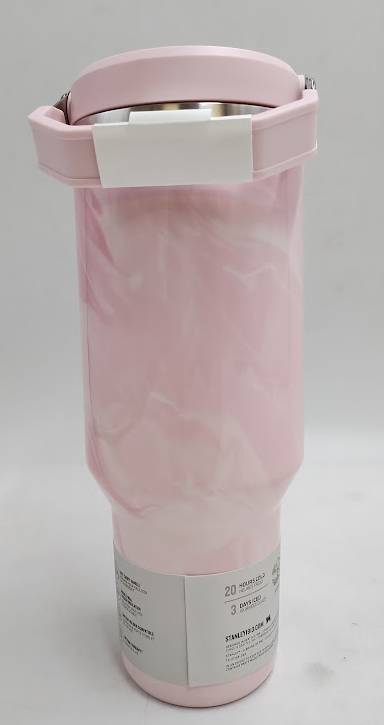 Stanley 40 oz Stainless Steel Ice Flow Flip Straw Pink Amethyst READ DESCRIPTION