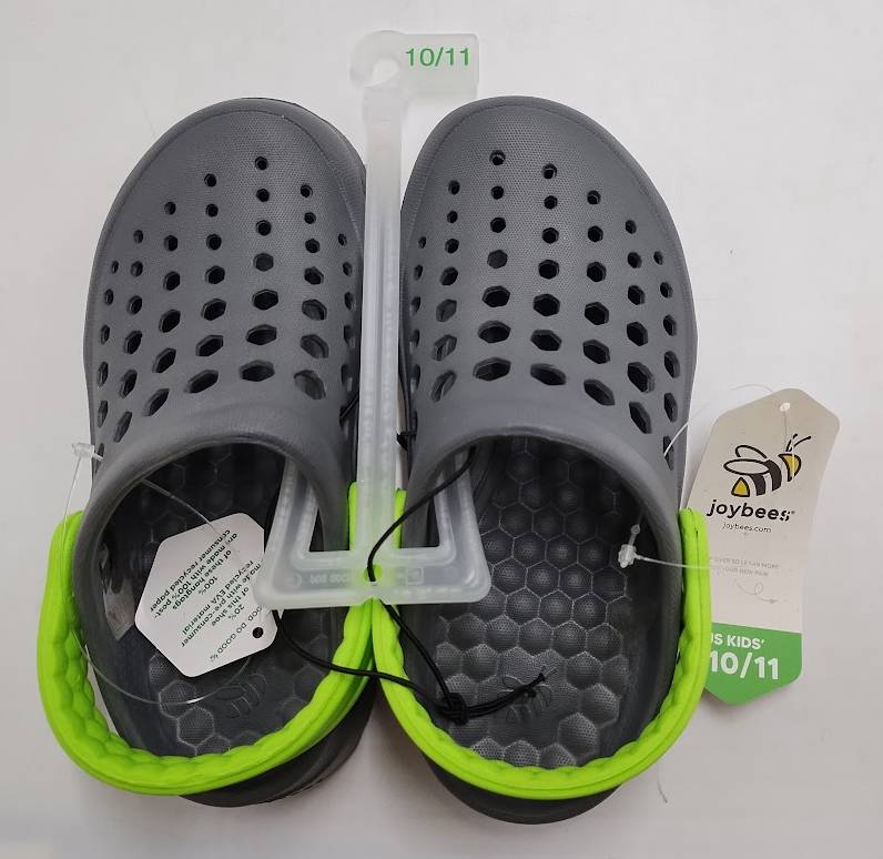 Toddler Harper Slip-On Clogs - Charcoal/Lime 10-11T