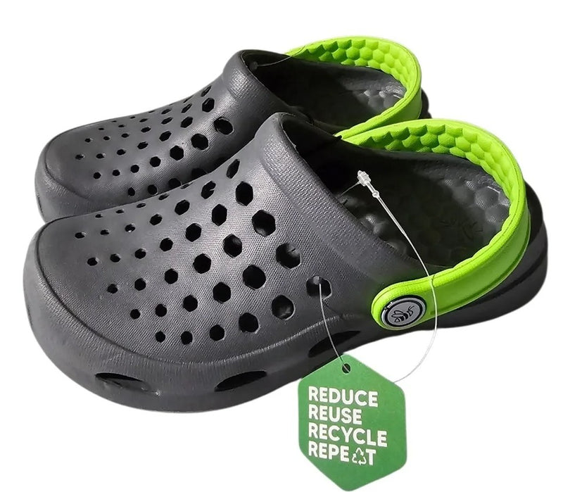 Toddler Harper Slip-On Clogs - Charcoal/Lime 10-11T