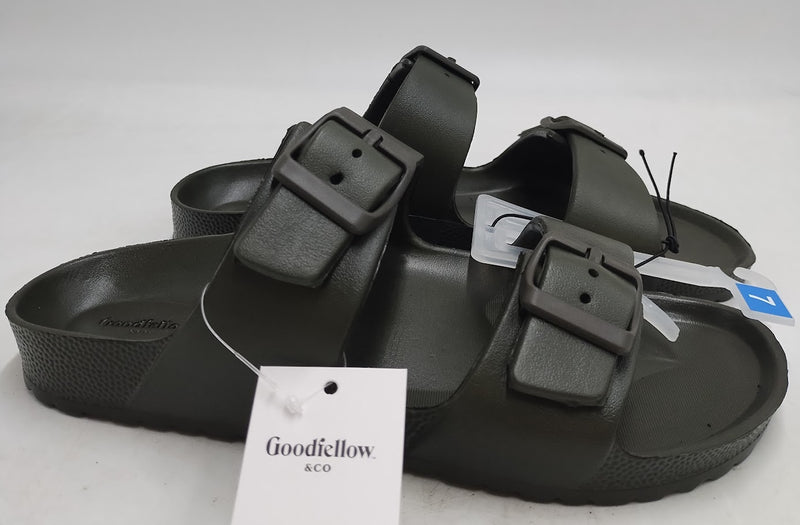 Men's Carson Two Band Slide Sandals - Goodfellow & Co Olive 7