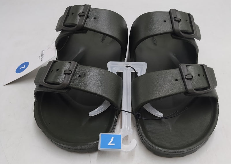 Men's Carson Two Band Slide Sandals - Goodfellow & Co Olive 7