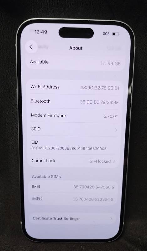 Apple iPhone 15 (128GB) - WHITE - RESELLER FLEX - SEE DETAILS