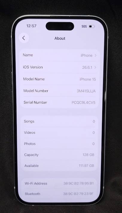 Apple iPhone 15 (128GB) - WHITE - RESELLER FLEX - SEE DETAILS
