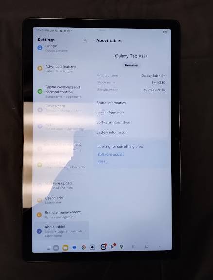 Samsung Galaxy Tab A11+ 11" Tablet with 128GB Storage - Graphite PRE-OWNED