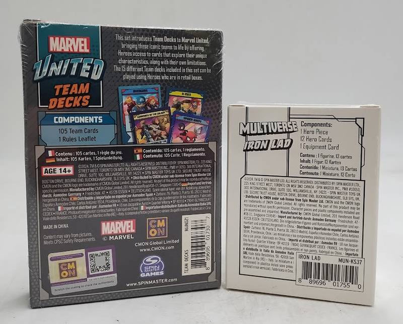 2 PACK!!!  Marvel United: Team Decks Expansion & Multiverse Iron Lad