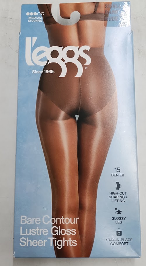 L'eggs Women's 360 Contour Bare Gloss Tights - Dark Nude S
