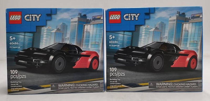 LOT OF 2!!! LEGO City EV Supercar Building Toy for Kids 60486