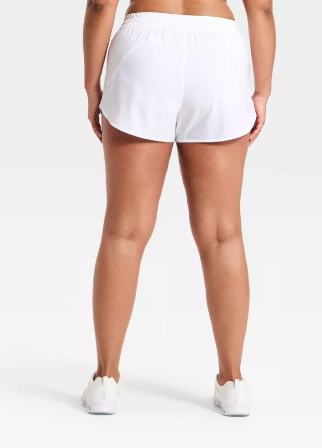 Women's Woven Mid-Rise Run Shorts 3" XXL