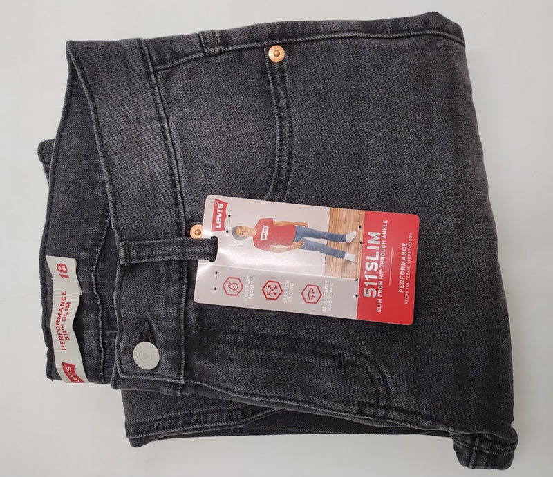 Levi's Boys' 511 Slim Fit Performance Jeans - Black 18
