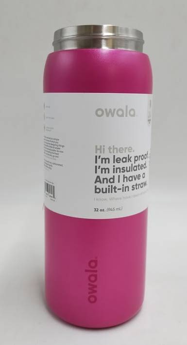 Owala 32oz FreeSip Stainless Steel Bottle - Read My Lips READ NO LID OR STRAW