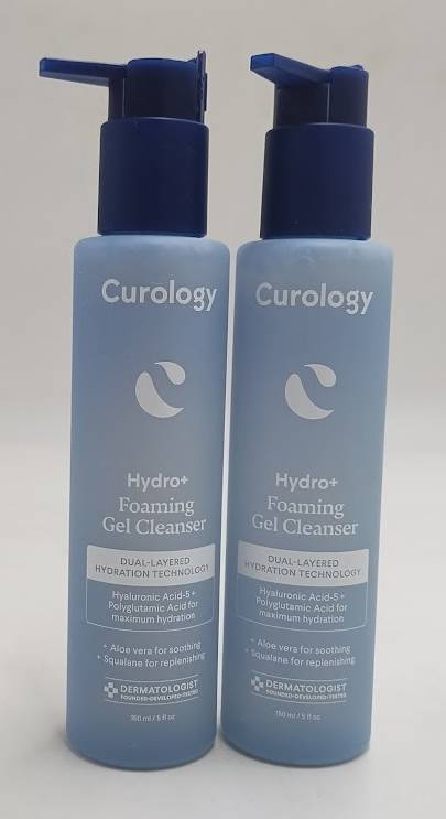 LOT OF 2 Curology Hydro+ Gel-to-Foam Cleanser - 5 fl oz