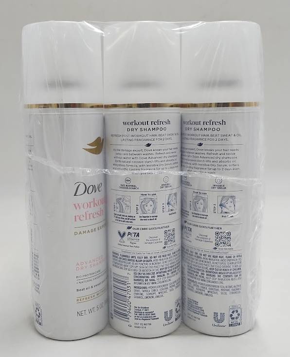 LOT OF 3!! Dove Care Between Washes Go Active Volumizing Dry Shampoo, 5 oz *NEW*