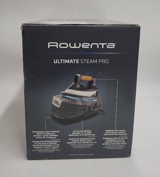 Rowenta Steam Station, 1800W, Stainless Steel Soleplate, Black