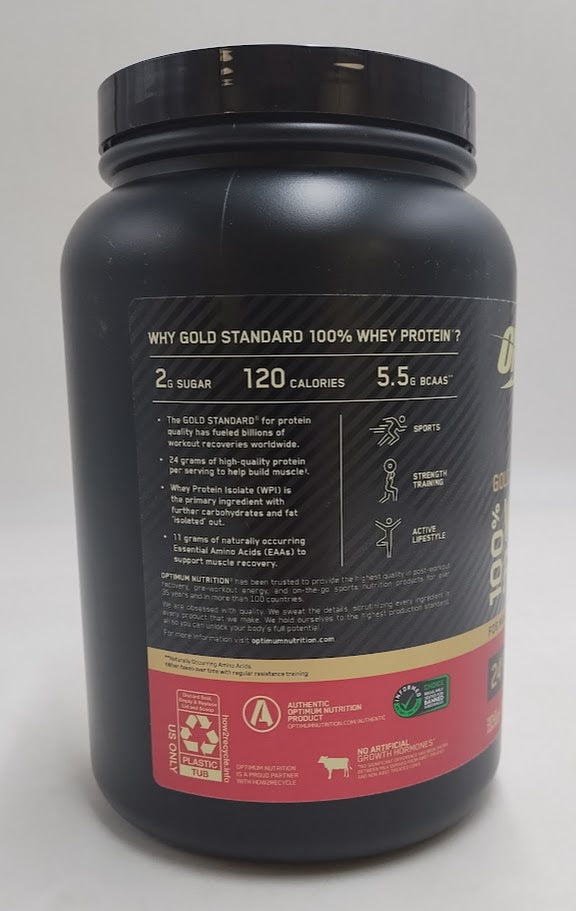 Optimum Nutrition Protein Powder Strawberries & Cream 22 Servings 24oz EXP:04/27