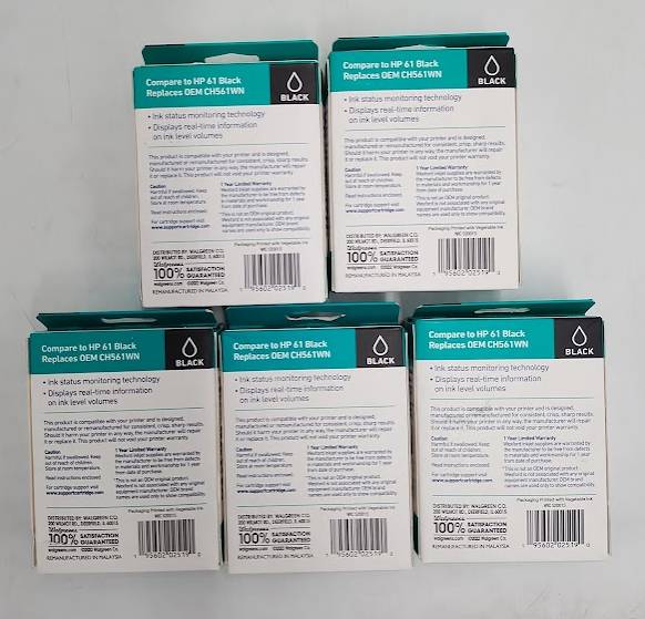 LOT OF 5!!! Wexford 61 Inkjet Cartridge OEM CH561WN