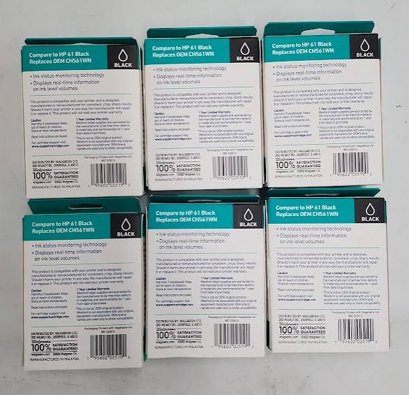 LOT OF 6!!! Wexford 61 Inkjet Cartridge OEM CH561WN