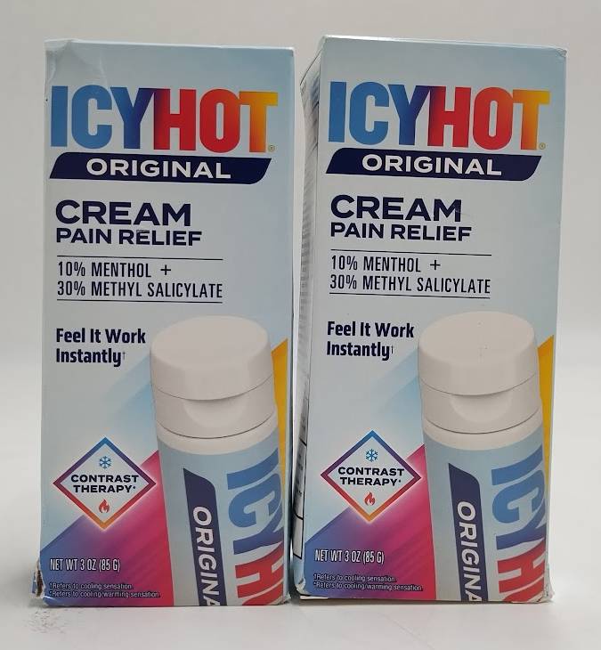 LOT OF 2!! Icy Hot Rub Cream - 3oz. EXP 09/2028