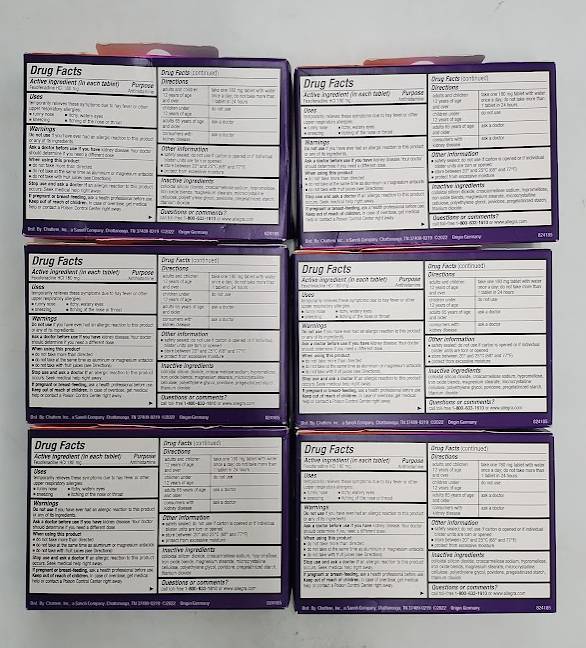 LOT OF 6 Allegra 24 Hour Allergy Relief Medicine Tablets - 5ct EXP 02/2027