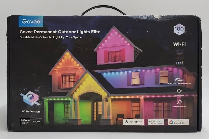 Govee 100ft RGBICW White Permanent Outdoor Lights Elite SEE DETAILS
