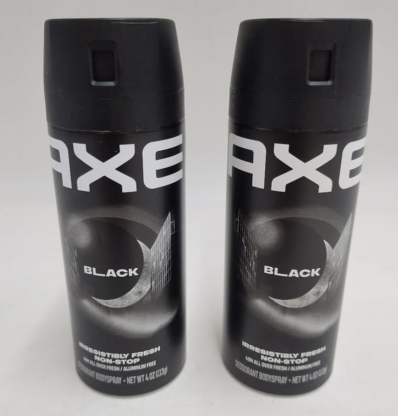 2 PACK AXE Black 48-Hour Fresh Deodorant Body Spray - 4oz