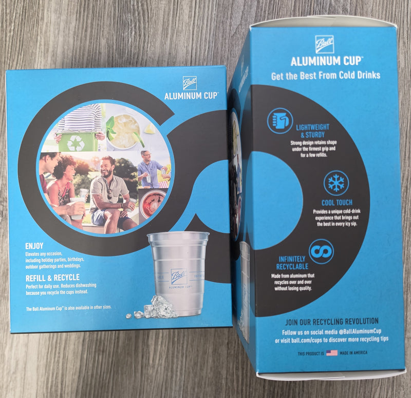 2 PACK!!!! Ball Aluminum Cup Recyclable Party Cups 16oz 24ct (48 Total!)