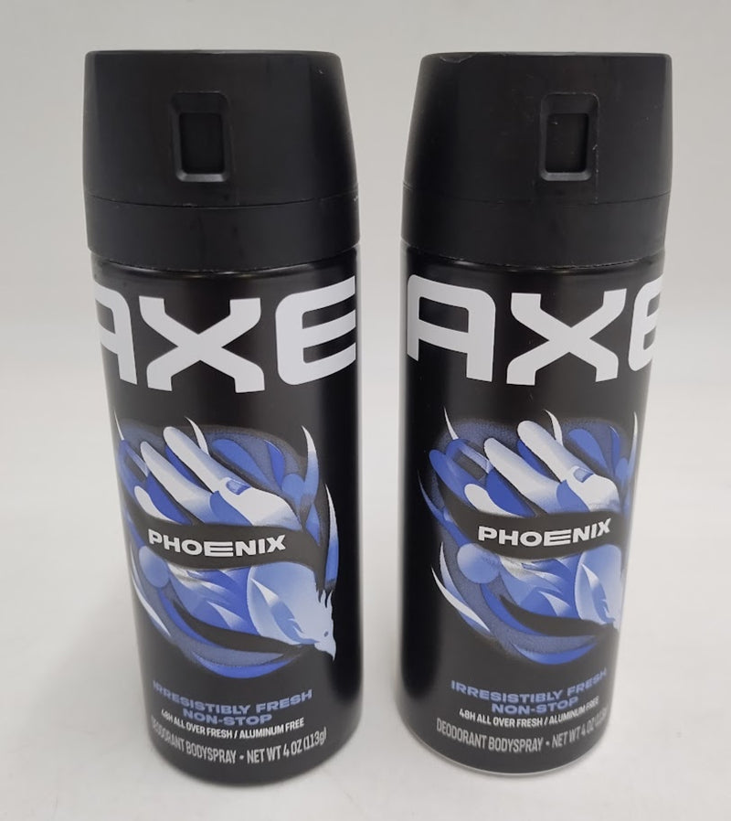 2 PACK AXE Phoenix 48-Hour Fresh Deodorant Body Spray - 4oz