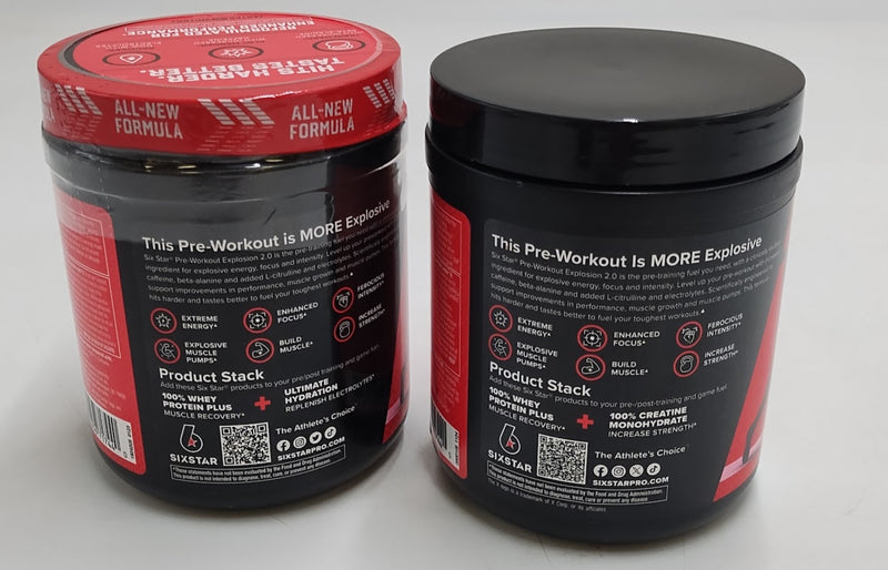 LOT OF 2!! SIX STAR PRE-WORKOUT EXPLOSION PINK LEMONADE 30 SERVINGS EXP 12/2026