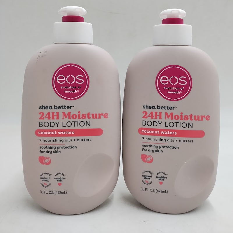 2 PACK eos Shea Better Moisture Body Lotion - Coconut Waters - 16 fl oz