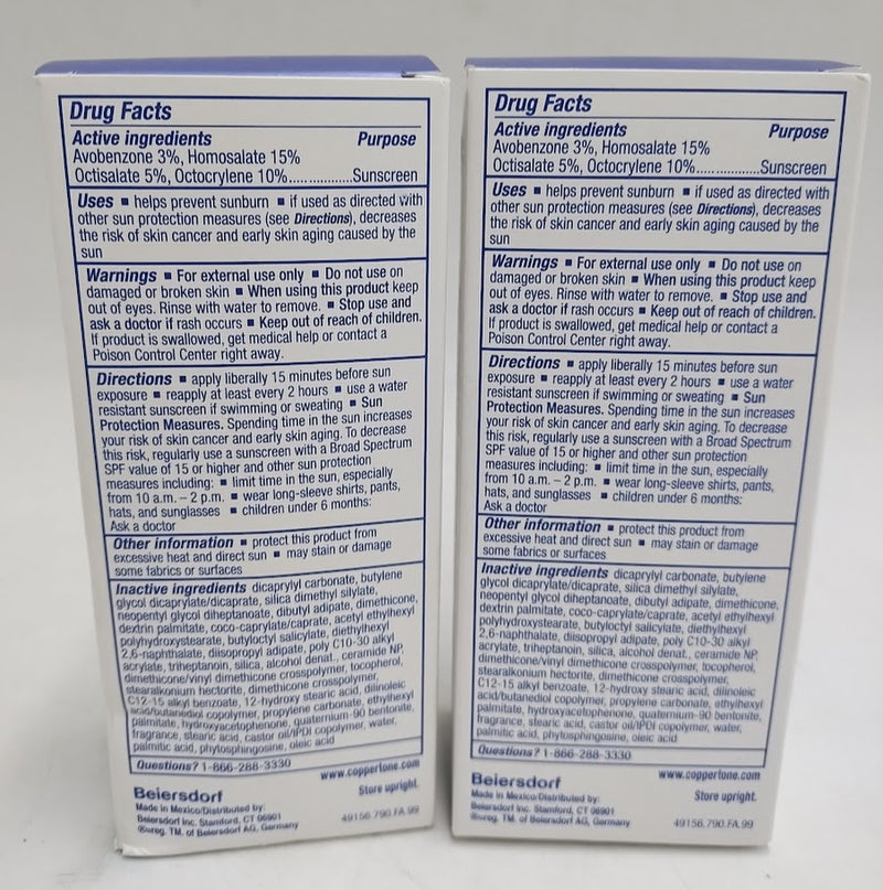 2 PACK Coppertone Hydrating Every Tone Face - SPF 60+ EXP 01/27