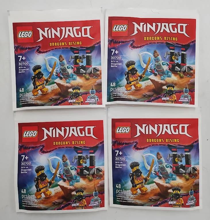 LOT OF 4 LEGO NINJAGO Arin vs. Dragonian Battle Building Toy 30700