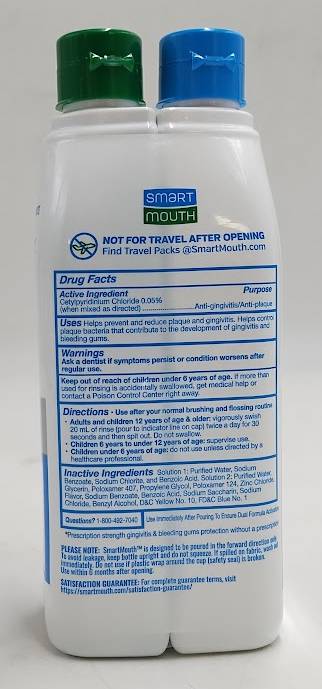 SmartMouth Advanced Clinical Formula Fresh Mint Mouthwash 16 fl oz EXP: 12/2027