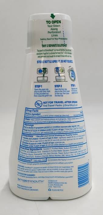 SmartMouth Clinical Activated Oral Rinse Mouthwash - 32 fl oz EXP: 02/2028