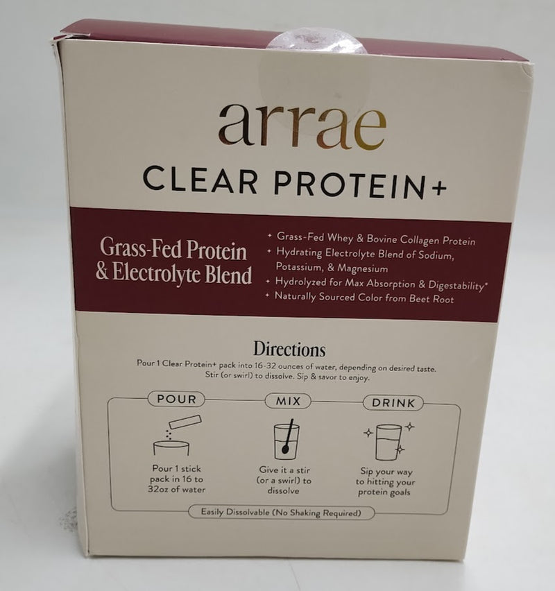 Arrae Clear Protein Natural Protein Supplement, Smooth Texture, Easy To Mix, 20 SERVING EXP:05/2027