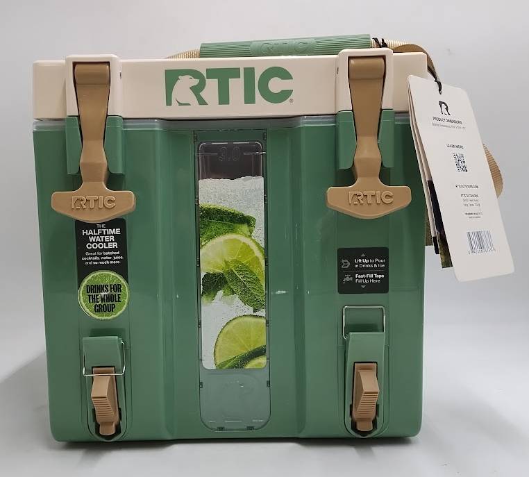 RTIC Outdoors 3 Gallon Halftime Cooler Beverage Dispenser - Sage Green *SEE DETAILS*