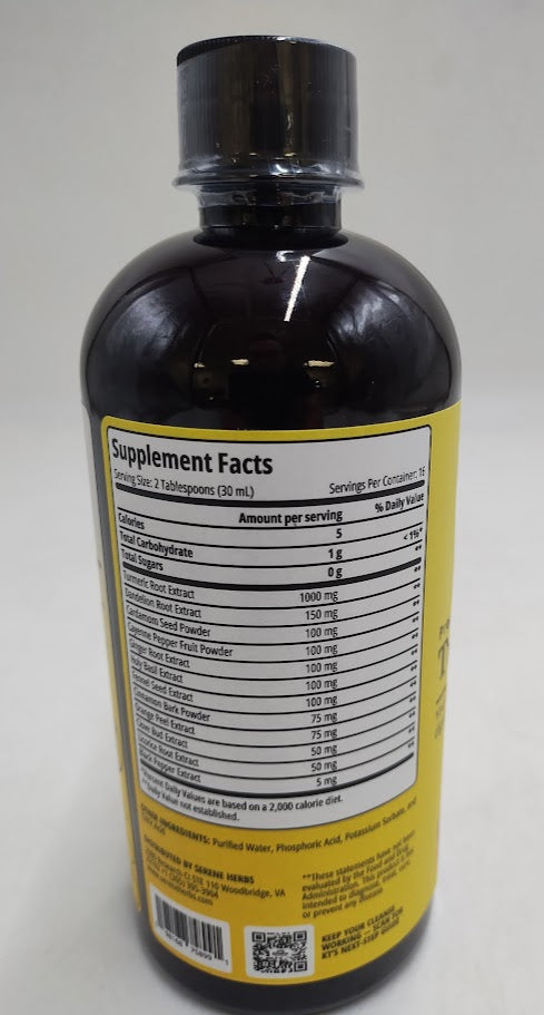 Serene Herbs Liquid Turmeric With Black Pepper 16Oz EXP: 11/2027