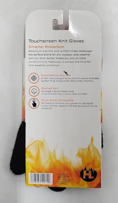 Heat Holders Womens Cable Knit Gloves Black One Size Touch Screen