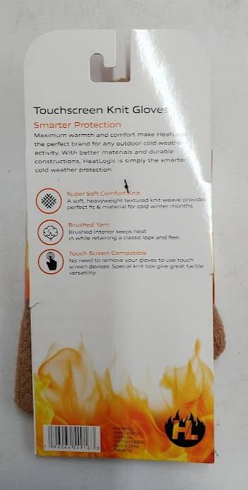 Heat Holders Womens Cable Knit Gloves Brown One Size Touch Screen