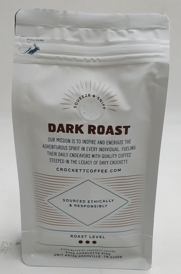 Crockett Whole Bean Coffee – Bold Dark Roast Whole Coffee Beans EXP: 12/2026