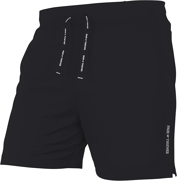 Pair of Thieves Men's Super Soft Lounge Shorts Dark Black Medium