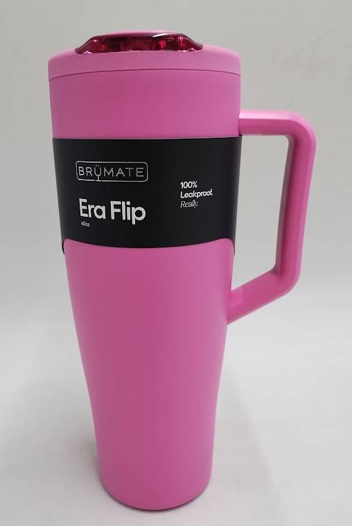 BruMate 40 fl oz Stainless Steel Era Flip Straw Tumbler - Hibiscus